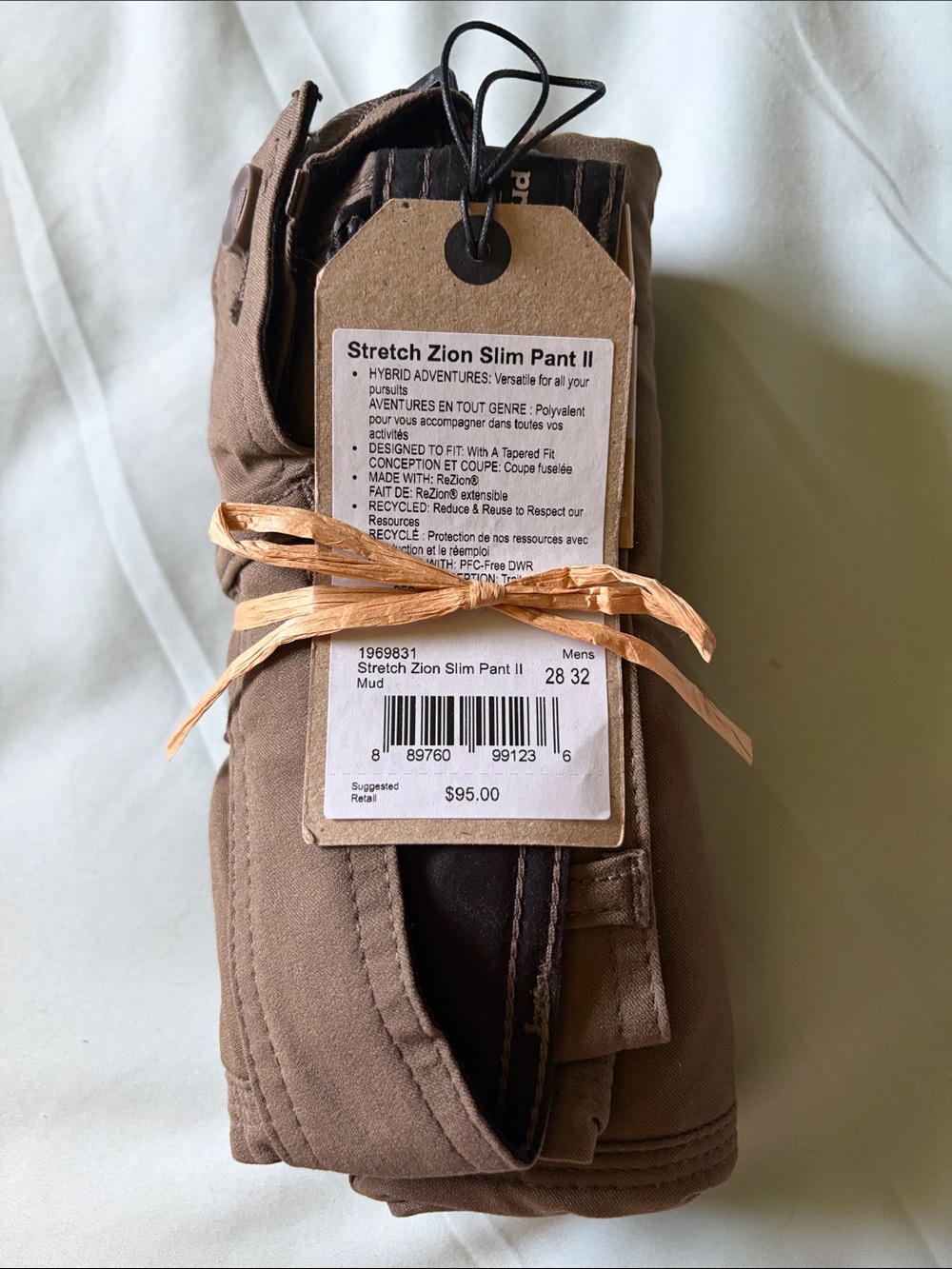 Prana Stretch Zion Slim Pant II Mud Brown